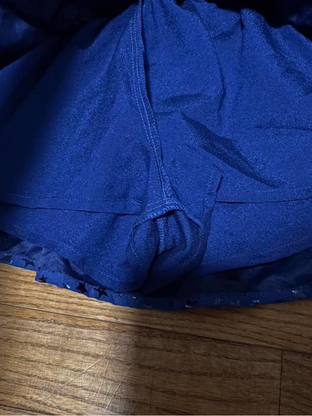 Queen Of Sparkle blue star print mini skirt with ruffles and shorts - Picture 5 of 5